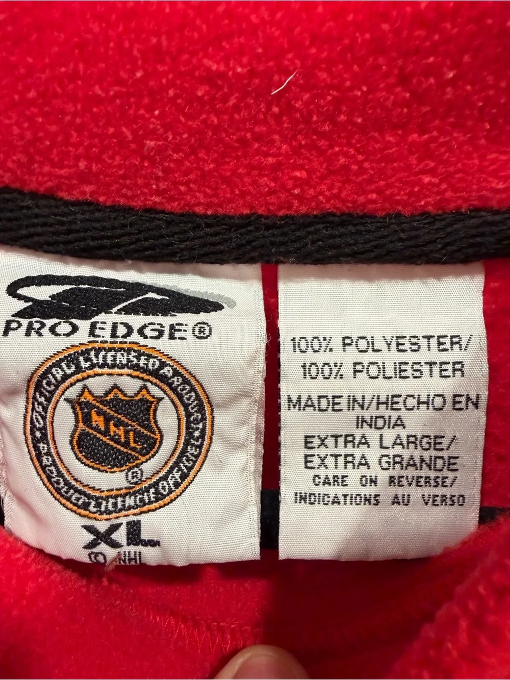 VINTAGE NHL DETROIT RED WINGS Embroidered Fleece Pullover Sweater